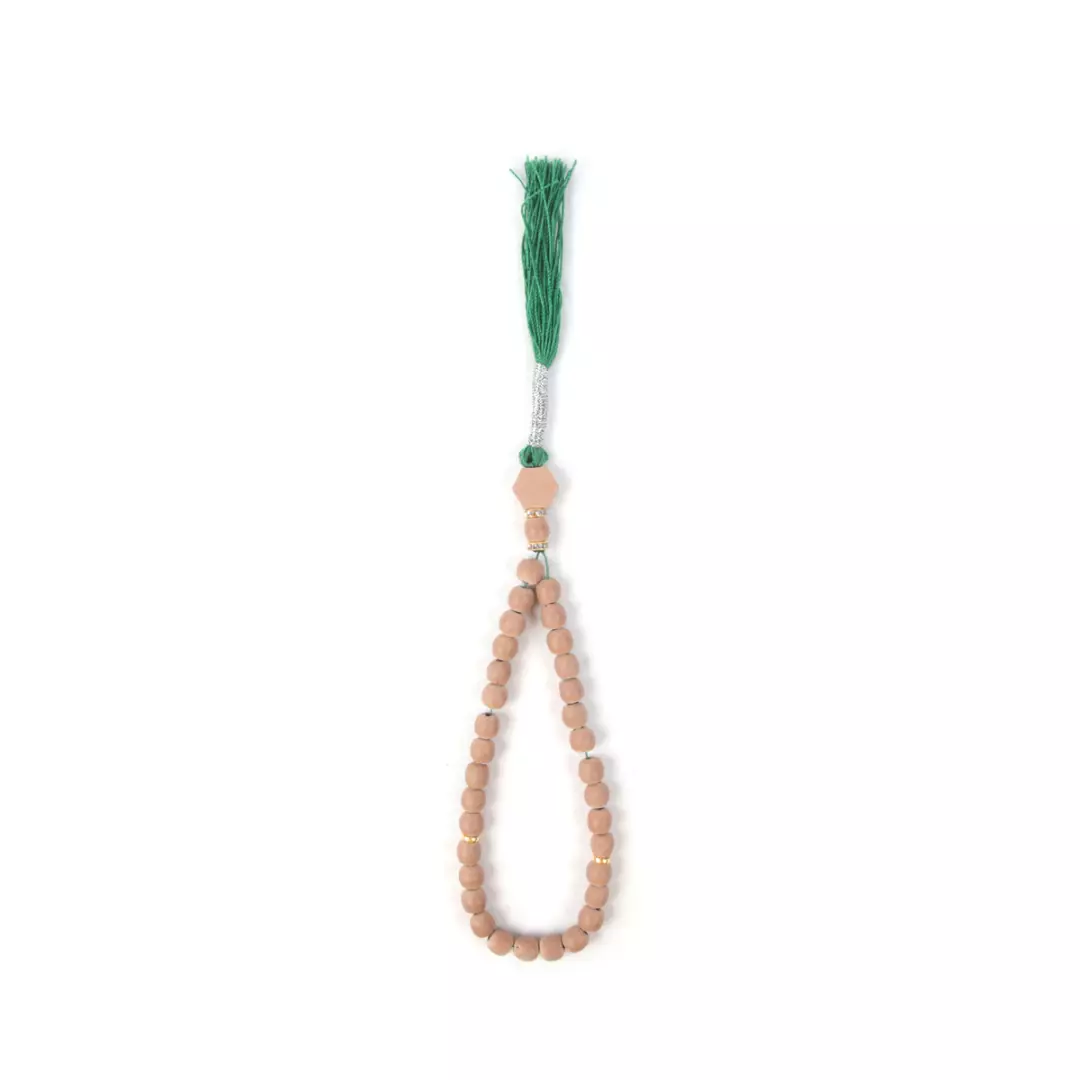Chapelet islamique de Karbala avec terre sacrée (Khak-e-Shifa) pour chiite Reza