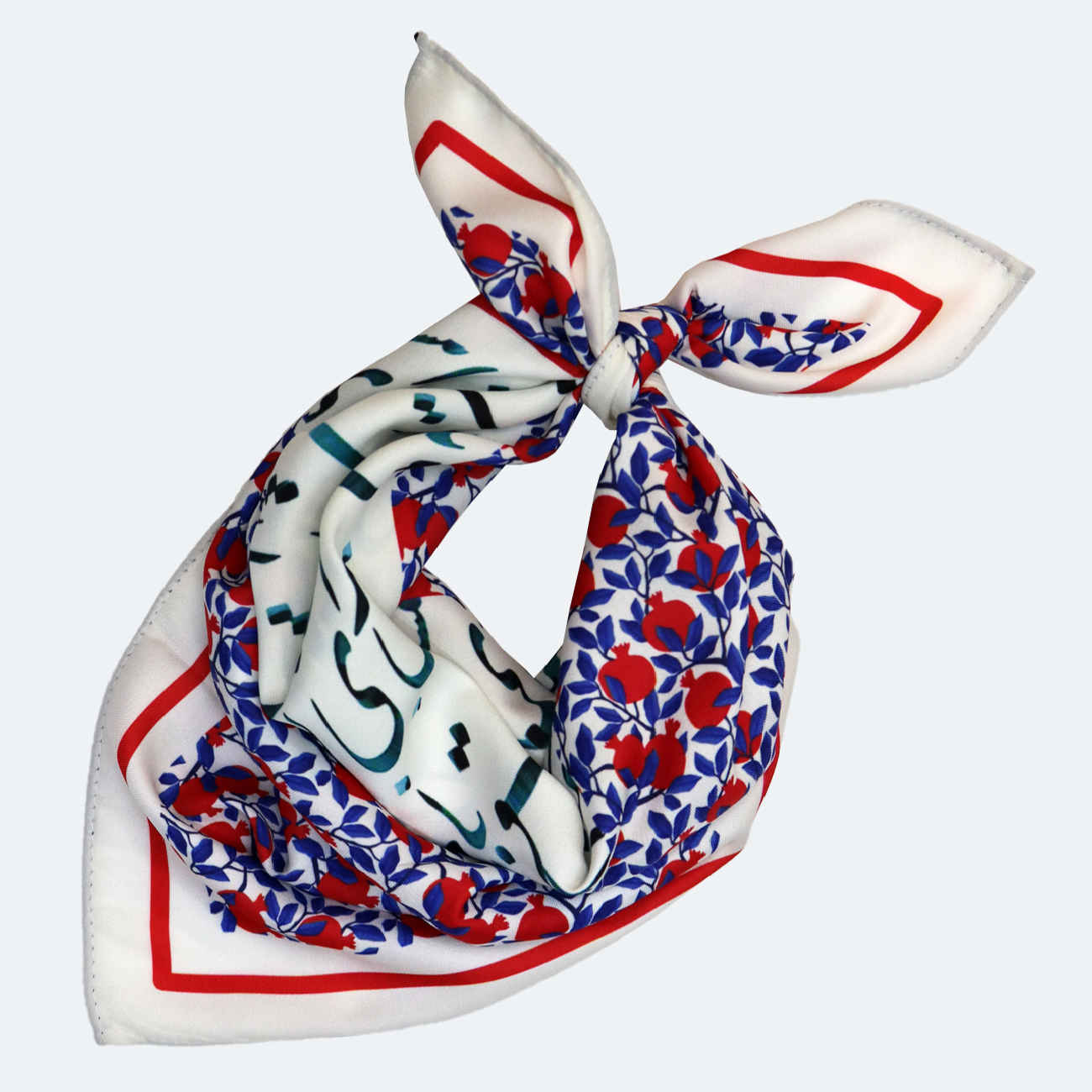 Foulard persan luxueux pour femme avec motif calligraphique