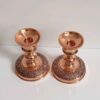 Ensemble luxueux de miroir et bougeoirs en cuivre persan
