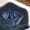 Sac à dos macramé fait main pour femmes en noir