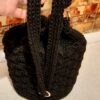 Sac à dos macramé fait main pour femmes en noir