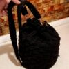 Sac à dos macramé fait main pour femmes en noir