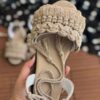 Sandales Sling Back en Macramé pour Femmes, Modèle Frange