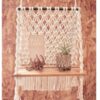 Tapisserie Murale en Macramé Artisanale Bohème avec Étagère
