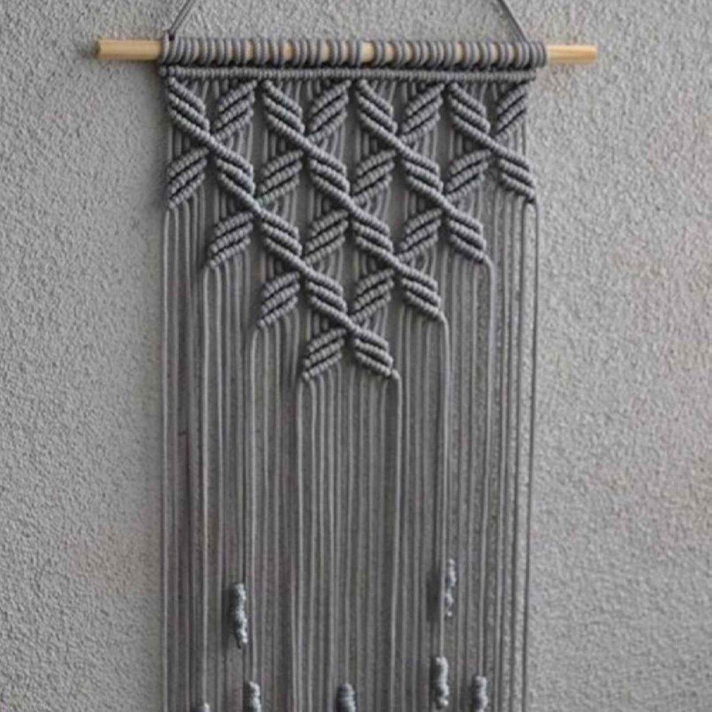 Tapisserie Murale en Macramé Style Bohème pour Décor Moderne