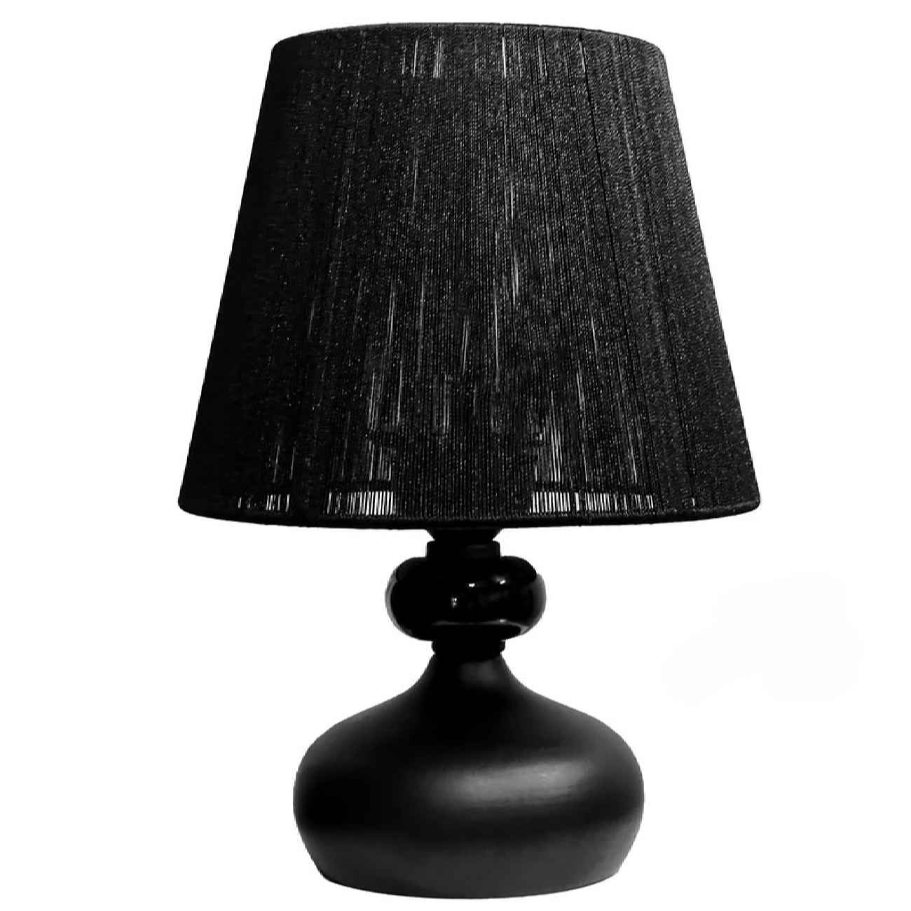 Lampe de table en métal fait main avec abat-jour en tissu