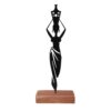 Sculpture d'art minimaliste métal - Femme africaine portant de l'eau