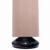 Lampe de table cylindrique minimaliste en bois avec abat-jour blanc