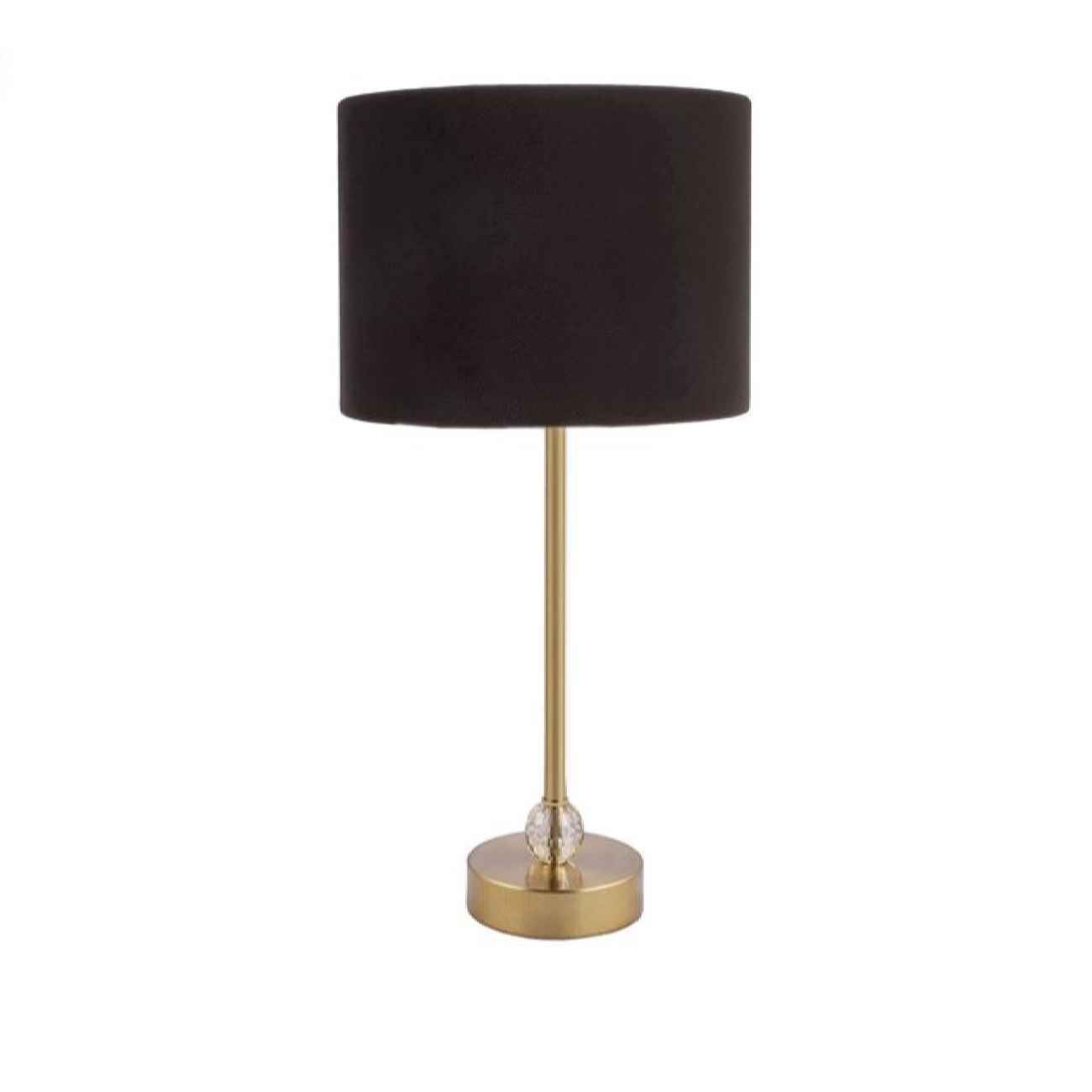 Lampe d’accent avec design d’abat-jour tambour marron