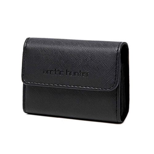 Portefeuille en cuir artificiel persan pour hommes en noir