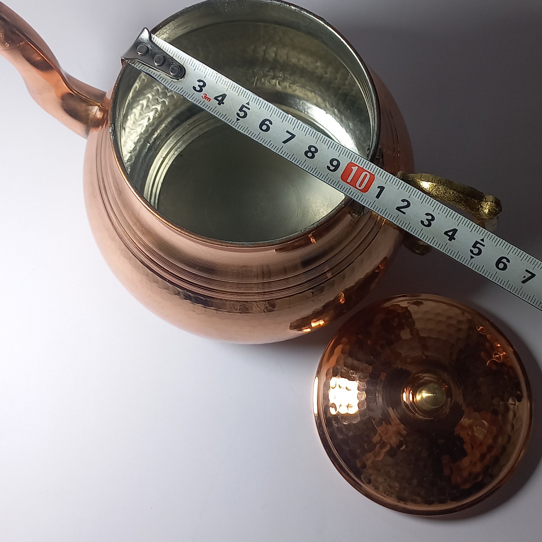 Théière Double en Cuivre Persan Martelée & Durable Dilara