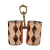 Porte-ustensiles de cuisine persan en cuivre fait main – Design élégant et durable