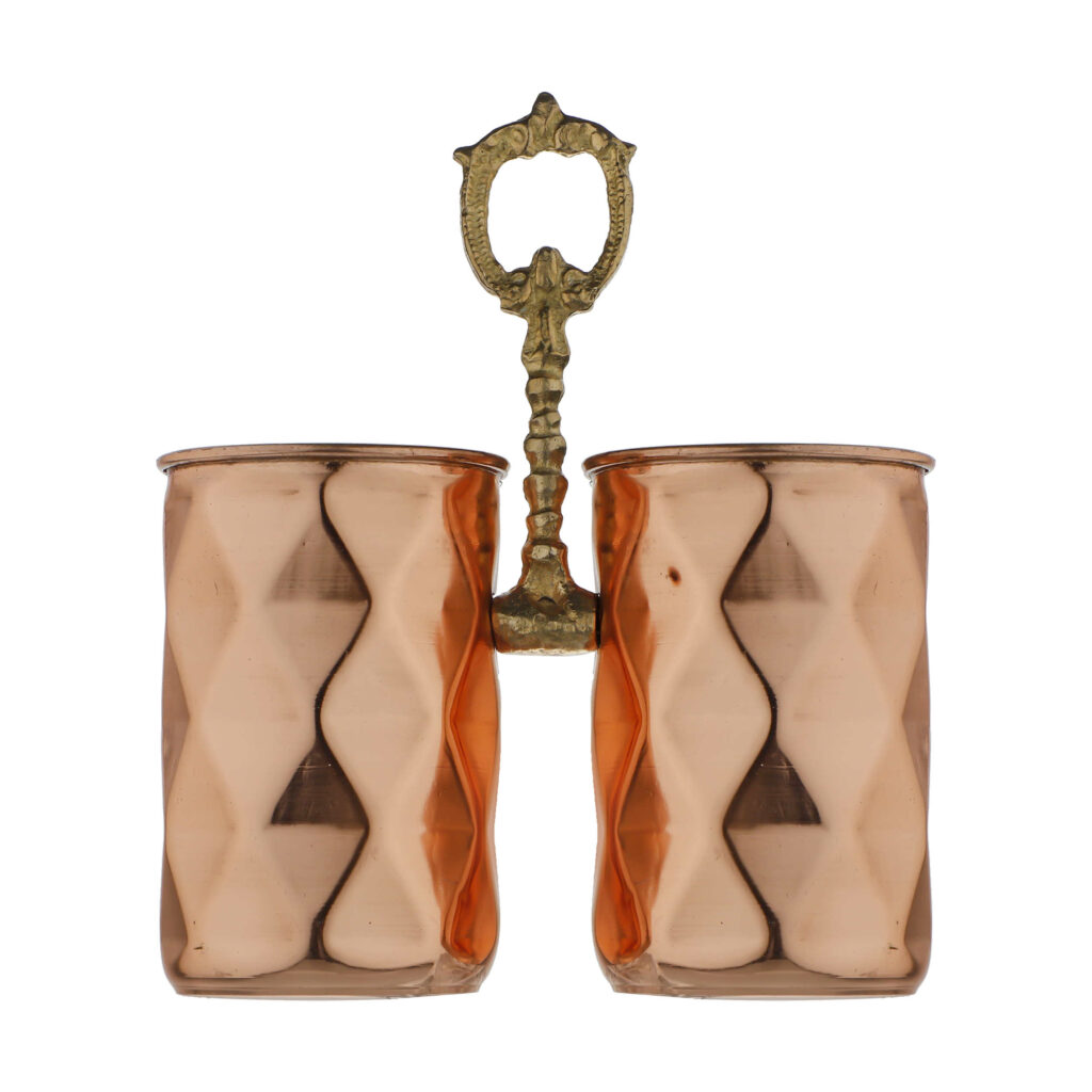 Porte-ustensiles de cuisine persan en cuivre fait main – Design élégant et durable