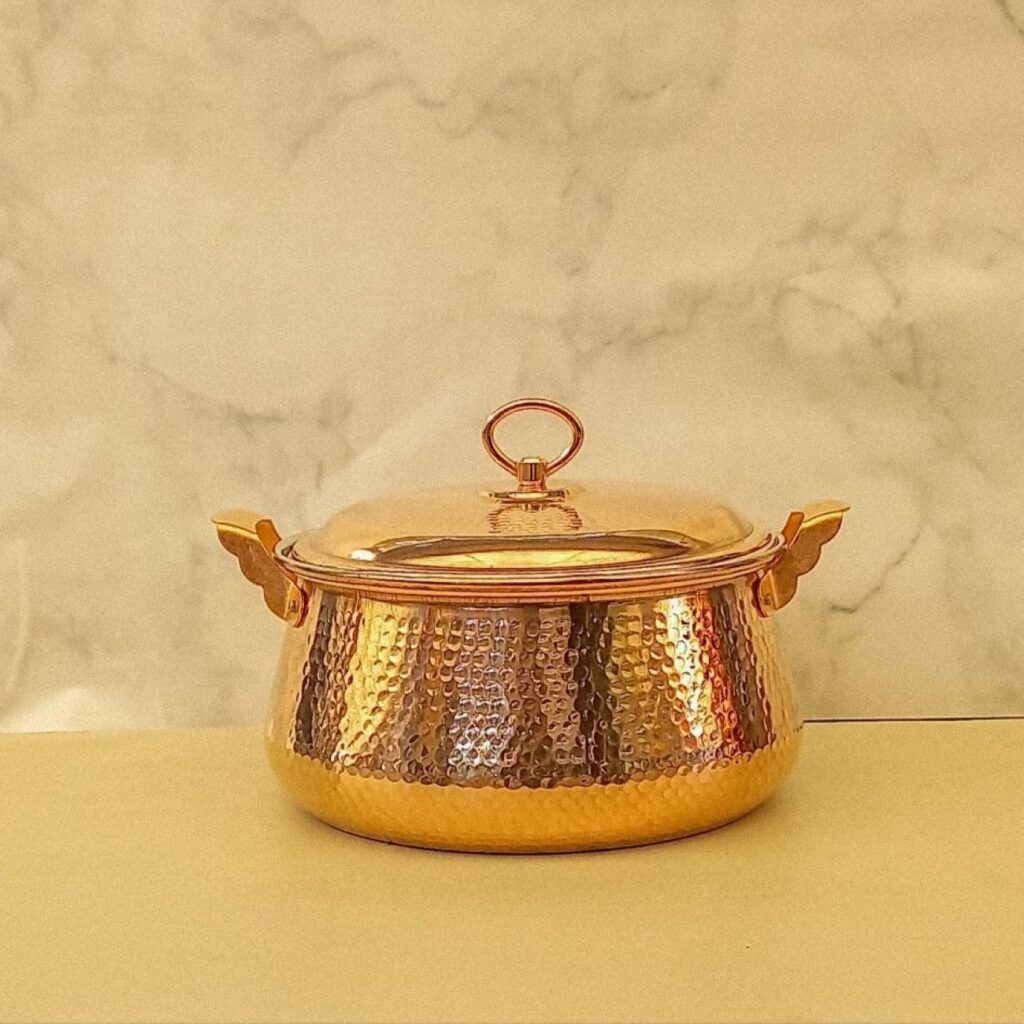 Marmite persane en cuivre - Modèle martelé et fabriqué à la main Darice