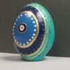 Œuf d'autruche décoratif persan peint à la main avec motif de l’œil protecteur (Nazar Boncuk)
