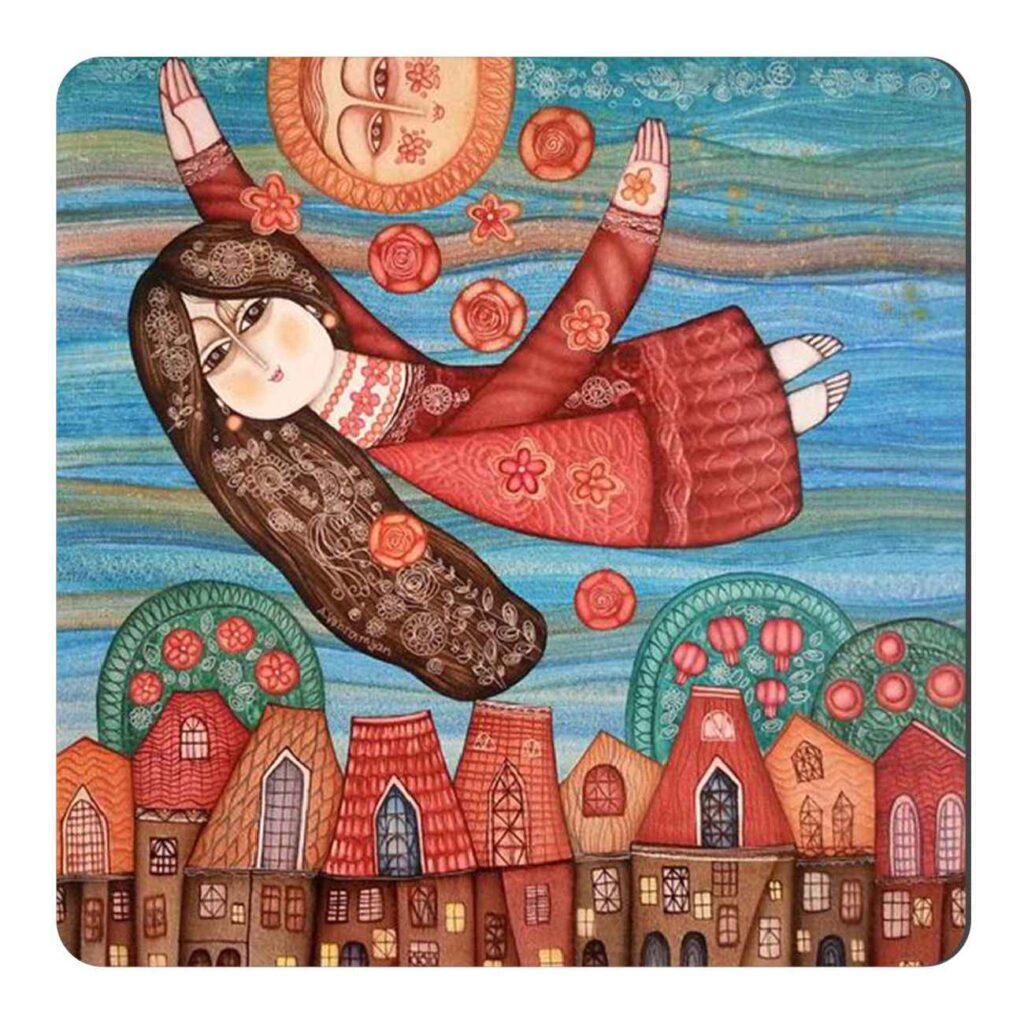 Aimant de Réfrigérateur Iranien avec Motif Traditionnel