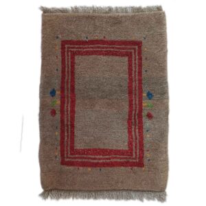 Tapis Gabbeh Persan en laine tissé à la main à Shiraz, bordé