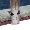 Tapis de course Gabbeh Persan en laine tissé à la main dans le Fars, bordé bleu marine