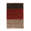 Tapis Gabbeh Persan en laine tissé à la main dans le Fars, rayé marronn in Fars Striped Brown