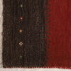 Tapis Gabbeh Persan en laine tissé à la main dans le Fars, rayé marronn in Fars Striped Brown
