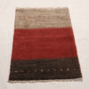 Tapis Gabbeh Persan en laine tissé à la main dans le Fars, rayé marronn in Fars Striped Brown