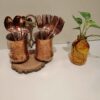 Porte-ustensiles de cuisine persan en cuivre martelé traditionnel – Accessoire de cuisine