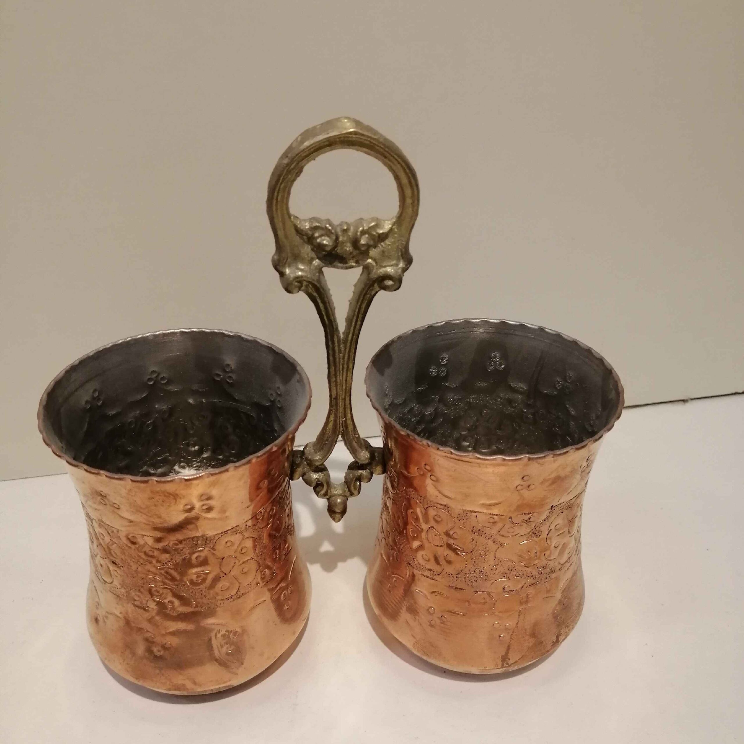 Porte-ustensiles de cuisine persan en cuivre martelé traditionnel – Accessoire de cuisine