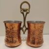 Porte-ustensiles de cuisine persan en cuivre martelé traditionnel – Accessoire de cuisine