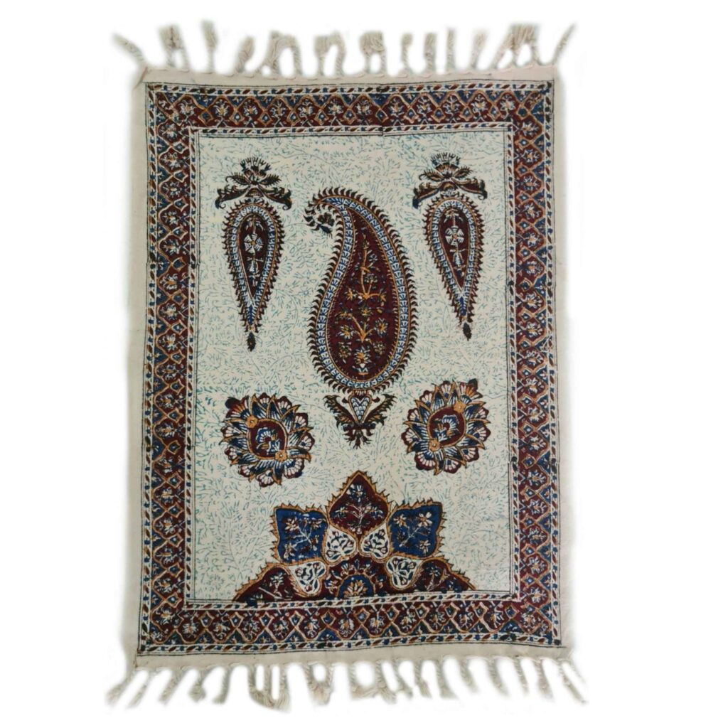 Nappe Persane Imprimée à la Main Traditionnelle Kalamkari à Isfahan