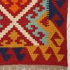 Tapis Kilim Persan en laine tissé à la main dans le Fars, Qashqai rouge