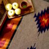 Tapis Kilim Persan en laine tissé à la main dans le Fars, Qashqai rouge