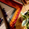 Tapis Kilim Persan en laine tissé à la main dans le Fars, Qashqai rouge
