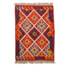 Tapis Kilim Persan en laine tissé à la main dans le Fars, Qashqai rouge