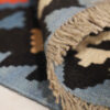 Tapis Kilim Persan en laine authentique tissé à la main dans le Fars, géométrique