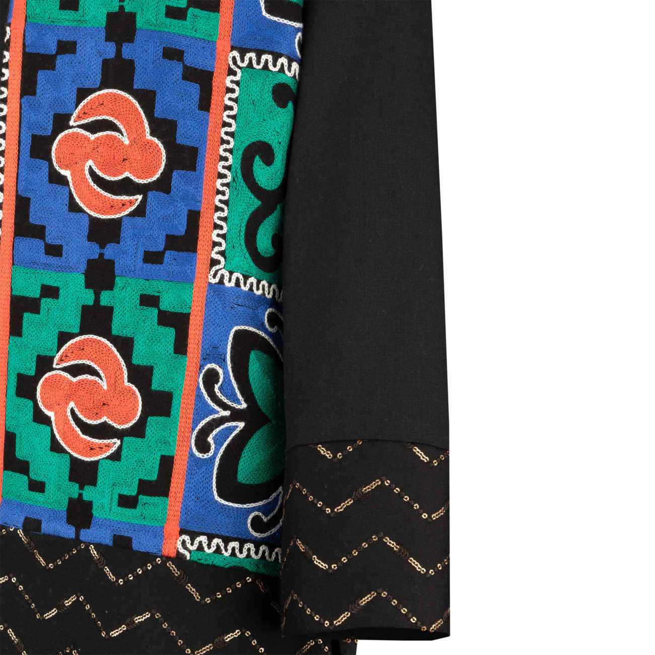 Manto en lin persan élégant et confortable en noir