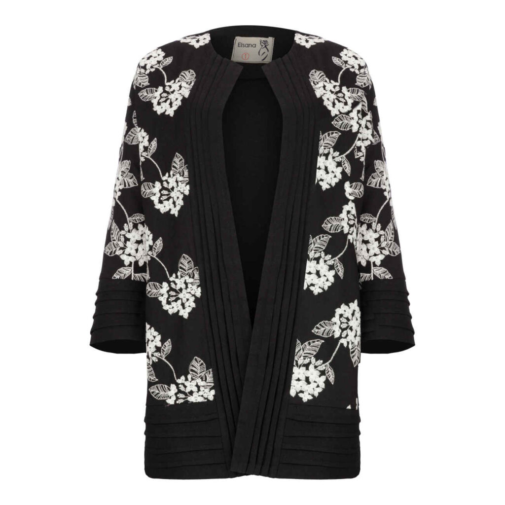 Manto en lin persan pour chaque occasion en noir