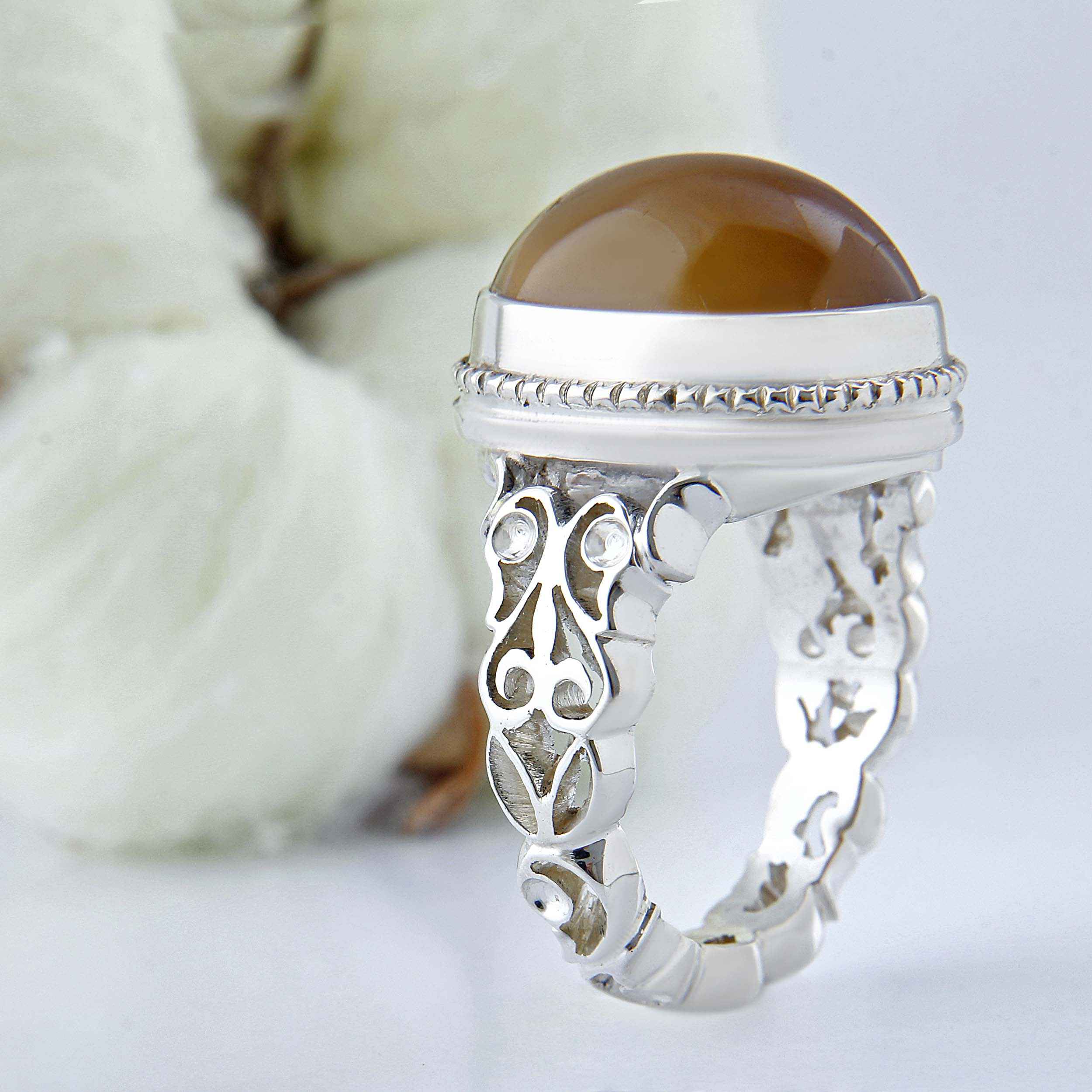 Bague en argent Sulemani Hakik persane pour homme Faite main