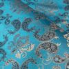 Tissu Termeh persan avec motif cachemire – Turquoise