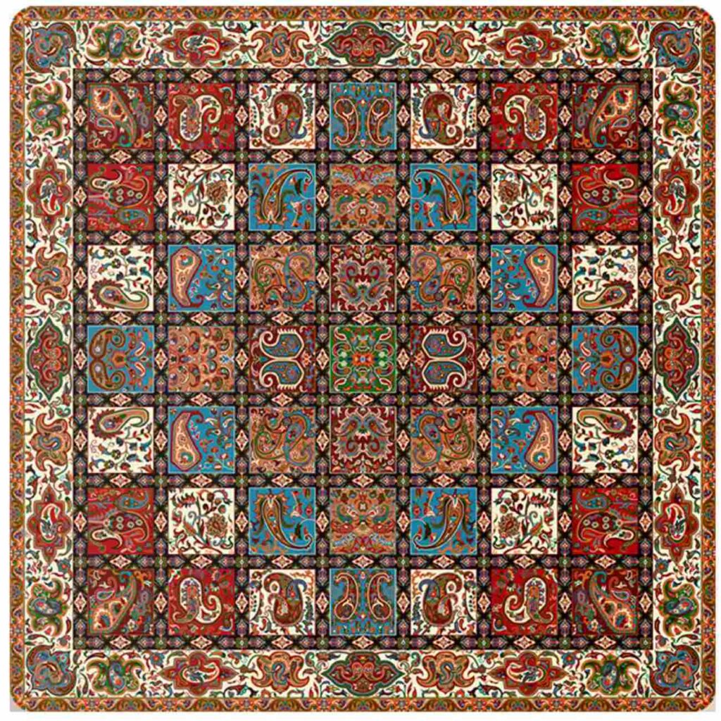 Nappe Persane Termeh Luxueuse avec Design Floral Paisley