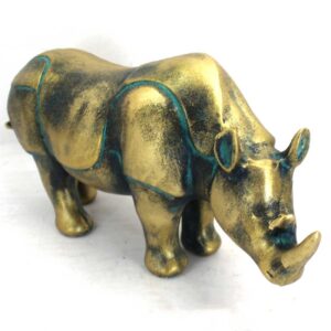Figurine décorative de rhinocéros – Accent décoratif pour la maison
