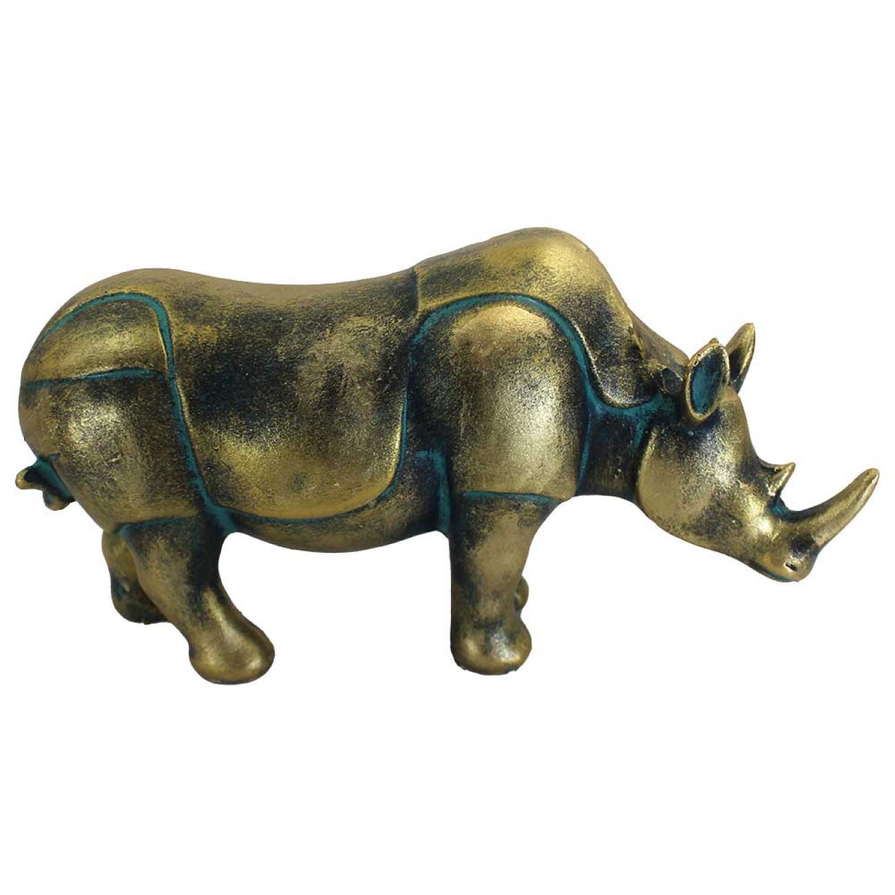 Figurine décorative de rhinocéros – Accent décoratif pour la maison