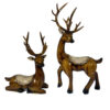 Ensemble de 2 figurines décoratives de cerfs - Pour la décoration intérieure et de bureau