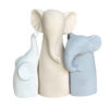Ensemble de 3 figurines décoratives de famille d'éléphants - Pour votre espace de vie
