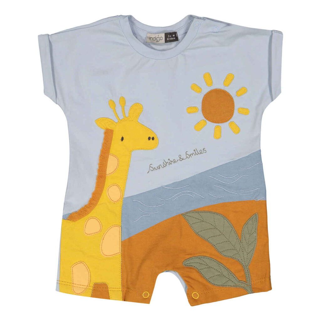 Barboteuse Bébé à Manches Courtes – Stylée, Confortable & Respirante