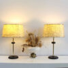 Lampe d'accent avec design d'abat-jour tambour doré