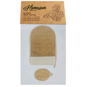Éponge de bain loofah végane pour le visage et le corps – Modèle Hamassan (Pack de 2)