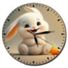 Horloge Murale en Bois pour Chambre d'Enfant Modèle Lapin