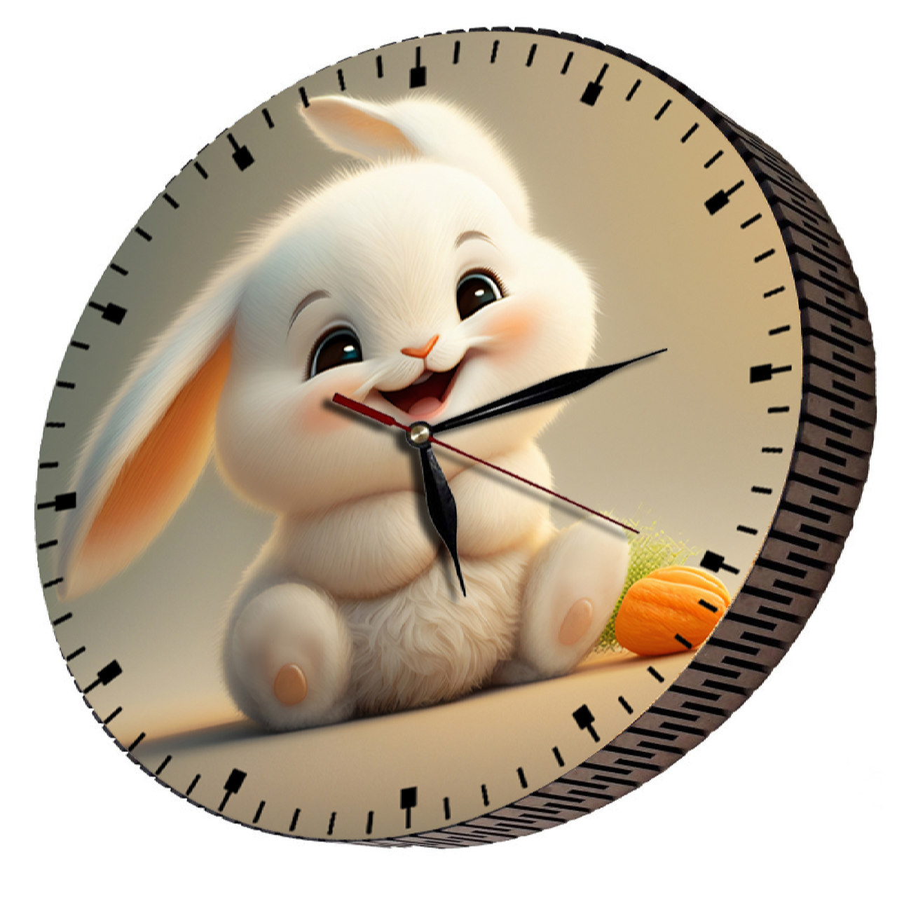 Horloge Murale en Bois pour Chambre d’Enfant Modèle Lapin