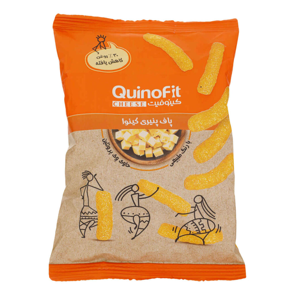 "Snack de Puff Quinoa au Fromage - Réduit en Graisses, Quinofit, 45 g (x10)"