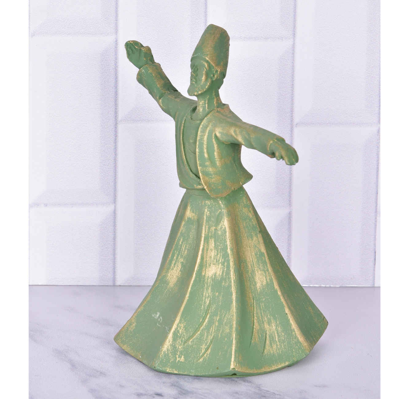 Figurine décorative de danseur soufi Sema – Art spirituel de derviche tourneur